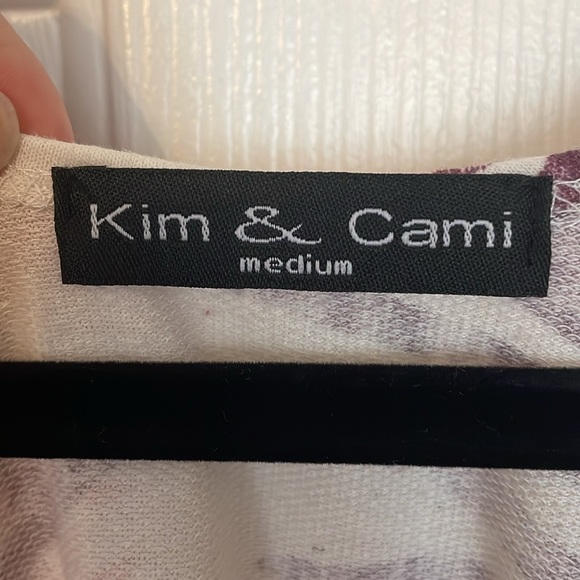 Kim & Cami Pink Print Top Size Medium Fern Print - Picture 4 of 9